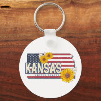 Kansas United Staaten Retro Staat Map Vintag USA