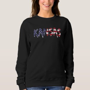 Kansas US-Bundesstaaten Amerika USA USA-Flagge Kan Sweatshirt