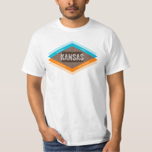 Kansas Vintag Retro Mitte Jahrhundert Moderne T-Shirt
