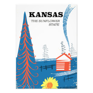 Kansas Vintages Reiseplakat "des Fotodruck