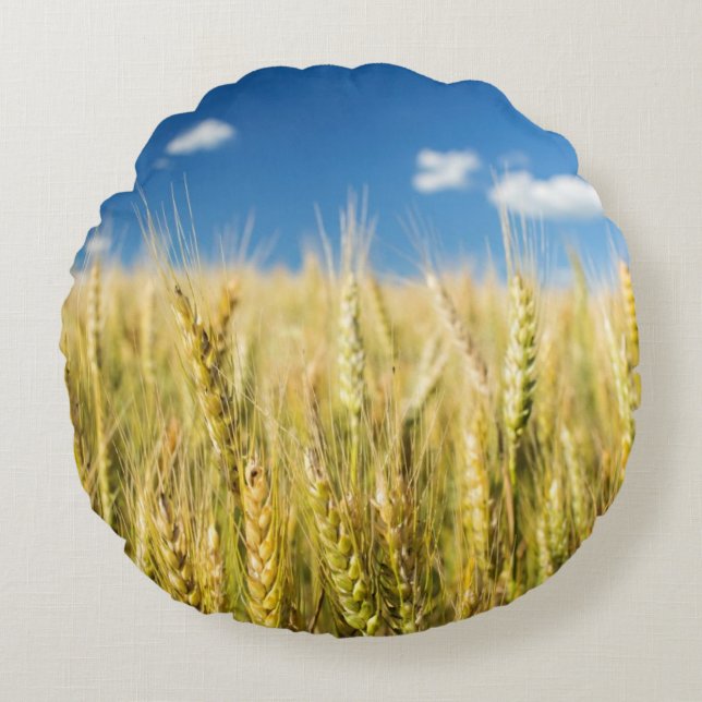 Kansas-Weizen Rundes Kissen (Vorderseite)