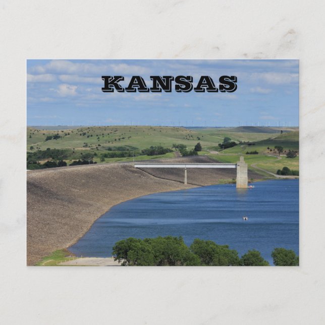 Kansas Wilson Lake South South Lucas Ks Post Card Postkarte (Vorderseite)