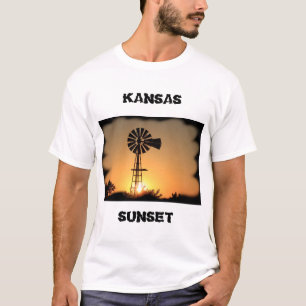 Kansas-Windmühlen-Sonnenuntergang-T-Shirt T-Shirt