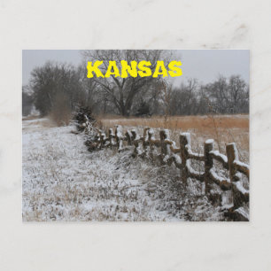 Kansas Winter Wonder Land Post Card. Postkarte