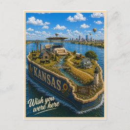 Kansas | Wish You Were Here | State Serie Postkarte