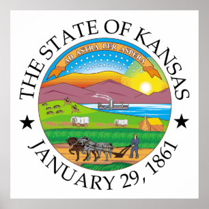 Kansas-Zeichen Poster