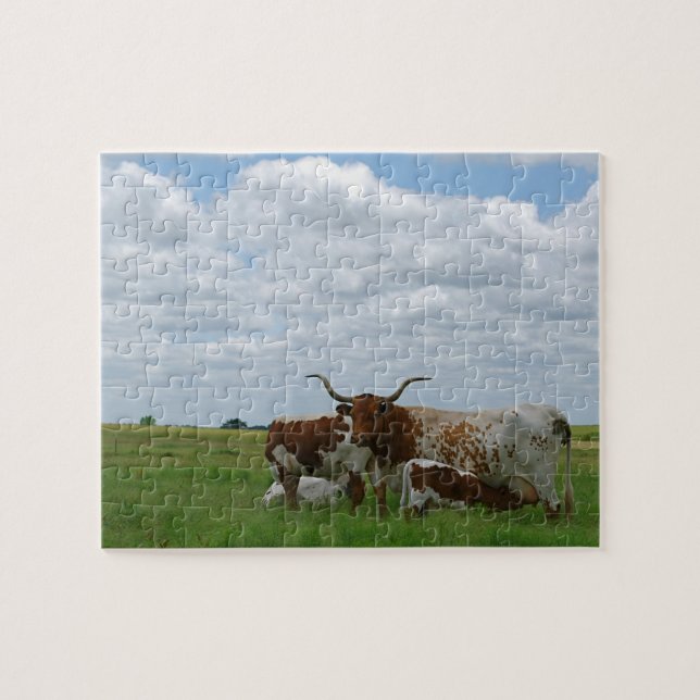 Kansaslonghorns-Puzzlespiel Puzzle (Horizontal)