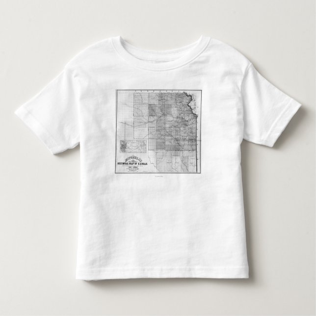 KansasPanoramic MapKansas Kleinkind T-shirt (Vorderseite)