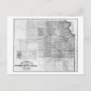 KansasPanoramic MapKansas Postkarte
