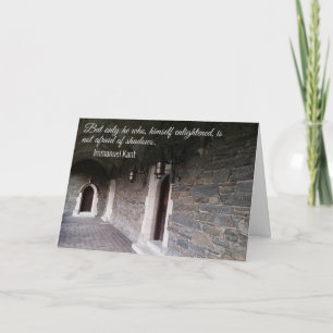 Kant Quote schränkt dunkle Hallway-Angst vor Schat Karte