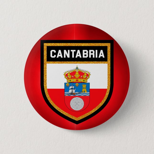 Kantabrien-Flagge Button (Vorderseite)