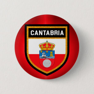 Kantabrien-Flagge Button