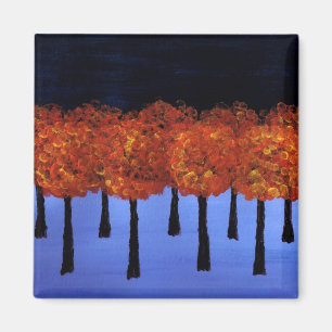 Kante des Orangenwaldes Magnet