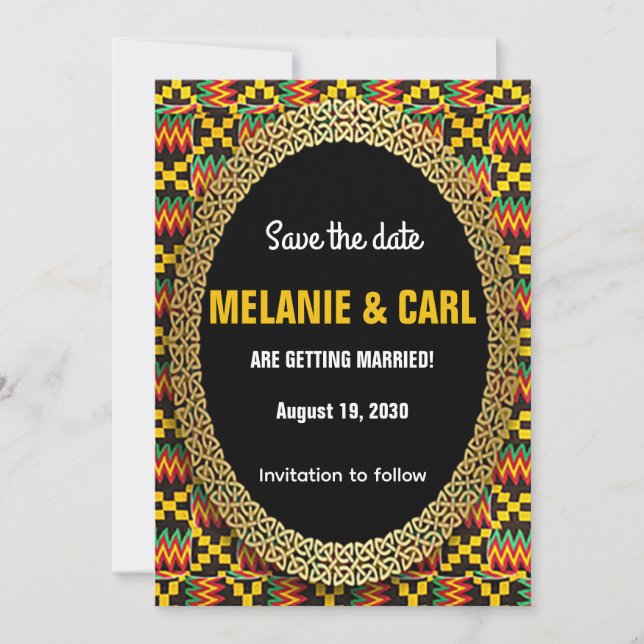 Kante Save the Date Karte (Vorderseite)
