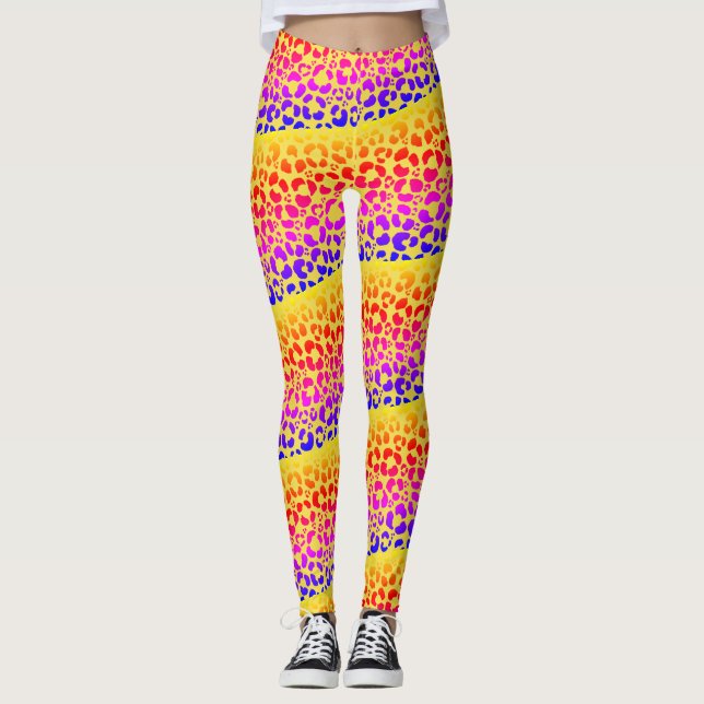 Kantenleopardrucke Leggings (Vorderseite)