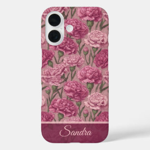 Kantige Abschlussgeschenk-Nelken-Name iPhone 16 Hülle
