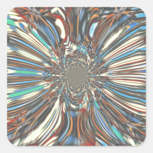 Kantige afrikanische urbane Pop-Art Abstract Optic Quadratischer Aufkleber