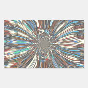 Kantige afrikanische urbane Pop-Art Abstract Optic Rechteckiger Aufkleber