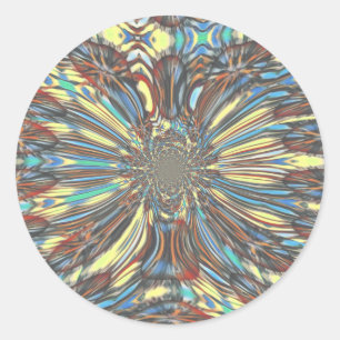 Kantige afrikanische urbane Pop-Art Abstract Optic Runder Aufkleber