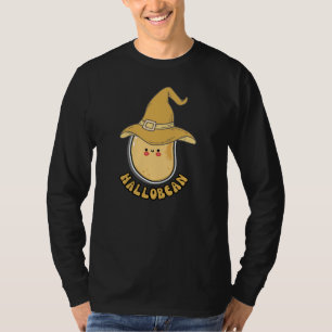 Kantige Cartoon HalloBean mit Hexenhut-Wortspiel  T-Shirt