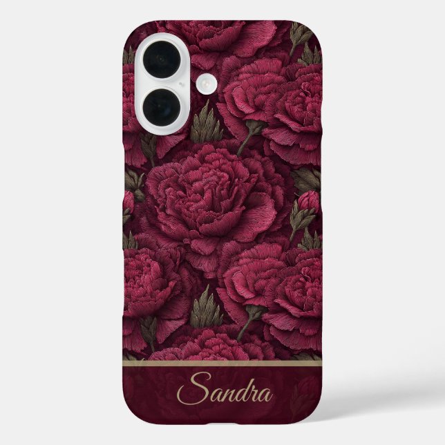Kantige Frauen Geschenk Nelke Blumen Name Case-Mate iPhone Hülle (Rückseite)