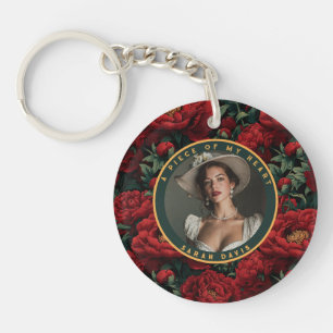Kantige Geschenke für Frauen Florale Pfingstrosen Schlüsselanhänger