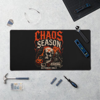 Kantiger Gothic-Chaos-Saison-Totenkopf-Halloween Schreibtischunterlage