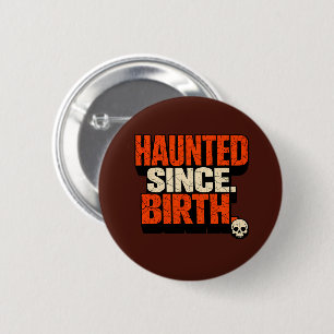 Kantiger Gothic seit Geburt verflucht ADHS-Totenko Button