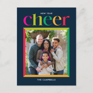 Kantiger Rahmen Frohes Neujahrs-Grußkarte Feiertagspostkarte