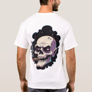 Kantiger Vampir-Schädel T-Shirt
