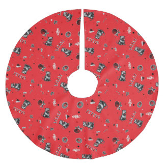 Kantiger Weihnachtsmüll Opossum zerbeißt Glas-Baum Polyester Weihnachtsbaumdecke