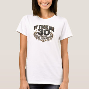 Kantiges Blau TOOK 30 LOOK GOOD Stilausage T-Shirt