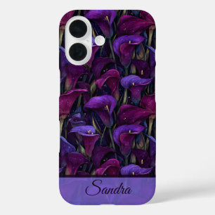 Kantiges Brautjungfern-Geschenk Calla-Lilien Flora iPhone 16 Hülle
