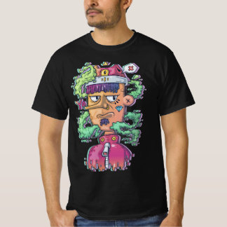 Kantiges Cartoon Streetwear Herren T-Shirt – Urban