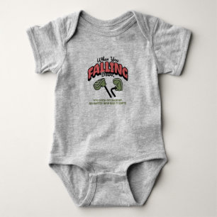 Kantiges "Falling Down" Surrealer Pilz Baby Körper Strampler