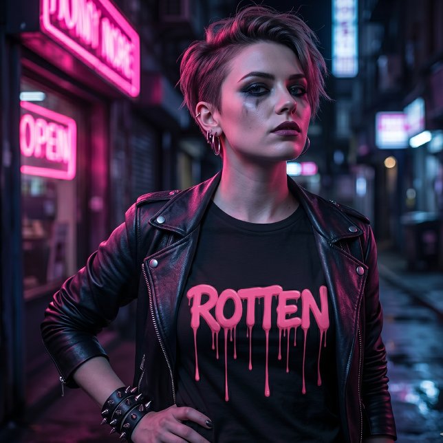Kantiges, fettes, VERfaultes Pink-Tropftext-Design Tri-Blend Shirt (Von Creator hochgeladen)