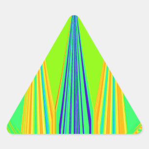 Kantiges geometrisches Neondesign Dreieckiger Aufkleber