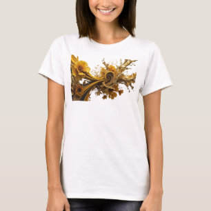 Kantiges Gold ABSTRACT ART Statement T-Shirt