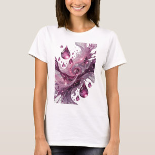 Kantiges lila Wasser TRÄUFELT UND SPRITZT Statemen T-Shirt