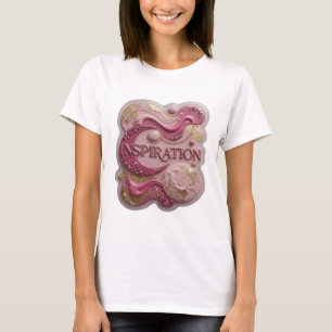 Kantiges Rosa INSPIRATION Artistic Motif T-Shirt