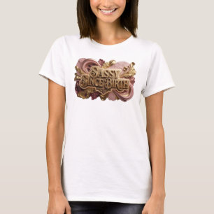 Kantiges rotes SASSY-SEIT-GEBURT-Shirt-Design T-Shirt
