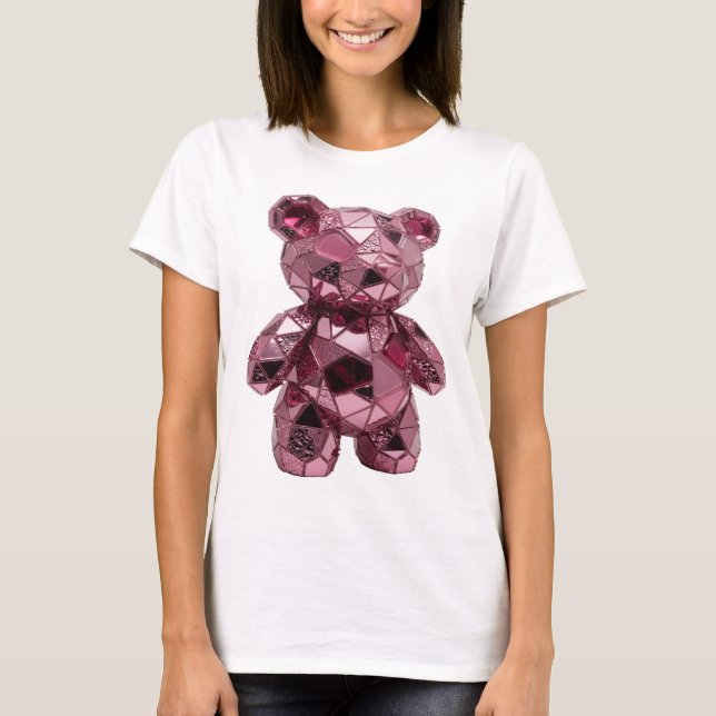 Kantiges Silber ABSTRACT ART Design T-Shirt (Vorderseite)