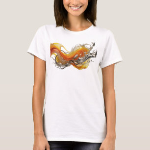 Kantiges Silber ABSTRACT ART Mode Druck T-Shirt