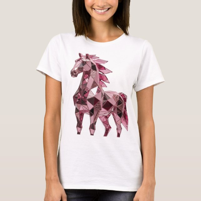 Kantiges Silber ABSTRACT ART Statement Design T-Shirt (Vorderseite)