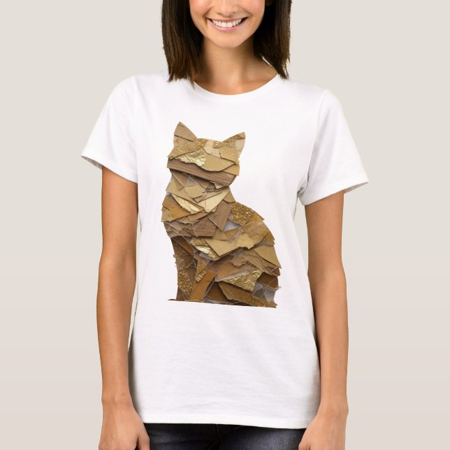 Kantiges Silber ABSTRACT ART Statement Design T-Shirt (Vorderseite)