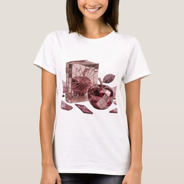 Kantiges Silber ABSTRACT ART Statement Design v2 T-Shirt (Vorderseite)