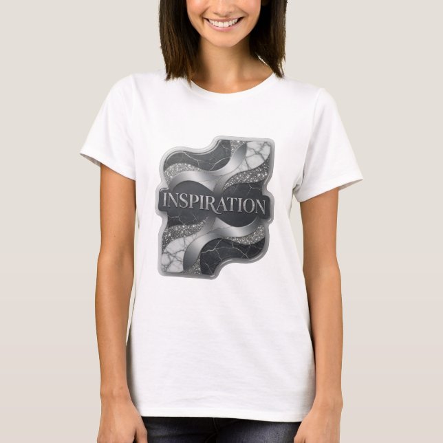Kantiges Silber INSPIRATION Tee (Vorderseite)