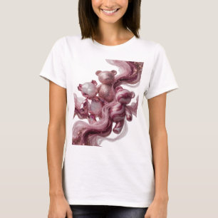 Kantiges Silber SWAROVSKI BÄREN Modedesign T-Shirt