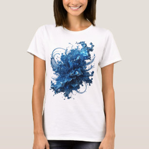 Kantiges Silber-WATER FLOW-Shirt-Design T-Shirt