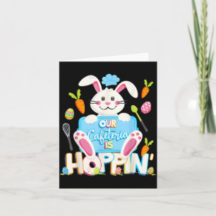 Kantine ist Hoppin Osterhase-Shirt zum Mittagessen Karte